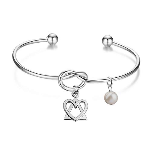 Love Knot Adoption Symbol Cuff Bracelet