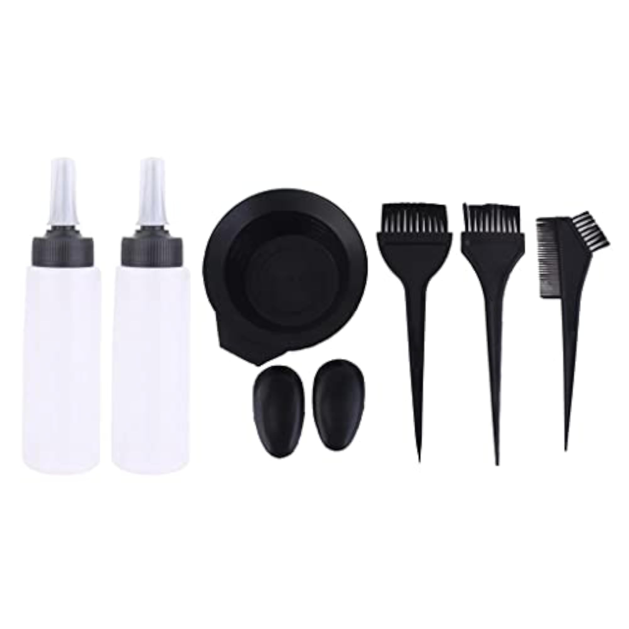 Hair Color Dye Bowl Comb Brush Applicator Bottle Set