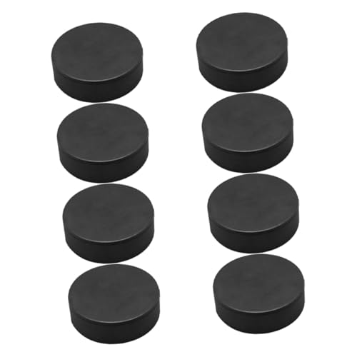 Hemoton 8pcs High Wear Resistant Black Ice Hockey for Training Skill Development Official for All Skill Levels for Indoor Practice Competitive Play