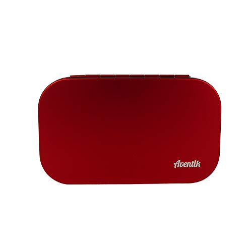 Aventik Aluminum Fly Fishing Box Slit Foam Or With Compartments/Easy Grip Flies Jigs Lures Boxes Ice Fishing Boxes(Darkred-10Wc) #TOP2