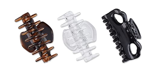 Scunci 2-Loop Jaw Clips, 6-CM Assorted Colors, 3-Count per Pack (1-Pack) image 4