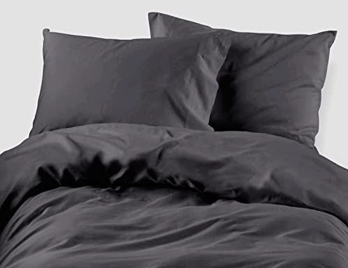 Parure de lit en microfibre gris anthracite pour créer un cocon de douceur moderne - 3