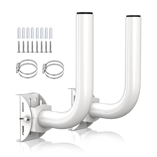 Soporte de puente inalámbrico universal, paquete de 2 postes y montaje en pared para punto a punto WiFi punto de acceso al aire libre puente cliente CPE