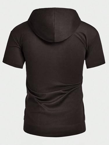 Image of Noble Monk Men's Regular Fit Hoodie T-Shirt for Man |Half Sleeves Tshirt for Men | Casual Wear Stylish T-Shirt for Man | Gym Tshirt for Men