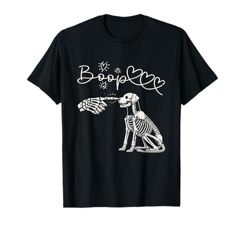 Amante de los perros Skeleton Hand Boop Labrador Retriever Camiseta