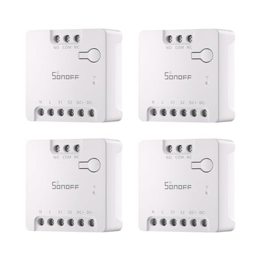 SONOFF Contatto Pulito MINI-D Interruttore Intelligente | WiFi 2.4G | 8W | Protocollo Matter compatibile con Alexa, Google Home, Home Assistant | Per porte di garage, controllo caldaia, ecc.4 pezzi