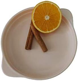 NUTRION Handcrafted Ceramic Stoneware Plate (Pink Serving Plate)