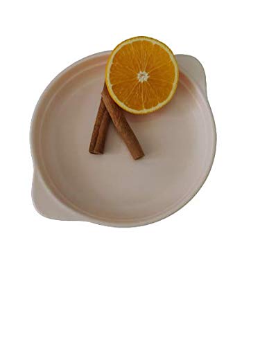 NUTRION Handcrafted Ceramic Stoneware Plate (Pink Serving Plate)