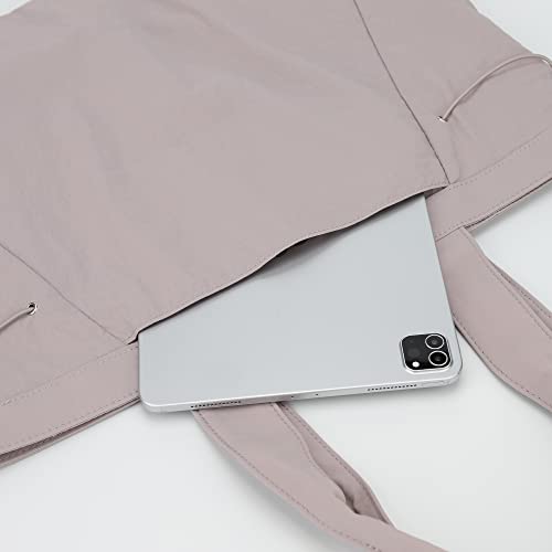 Jbb Women's Side-Cinch Shopper Bag Travel Tote Bag 18L Shoulder Bag Large Handbag For Gym, Beach, Shopping, Work Beige #TOP4