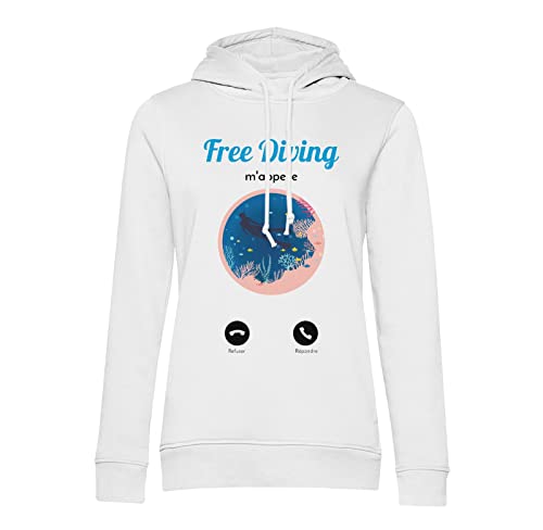 Sweat à capuche le free diving m'appelle plongée outdoor pour apnéiste