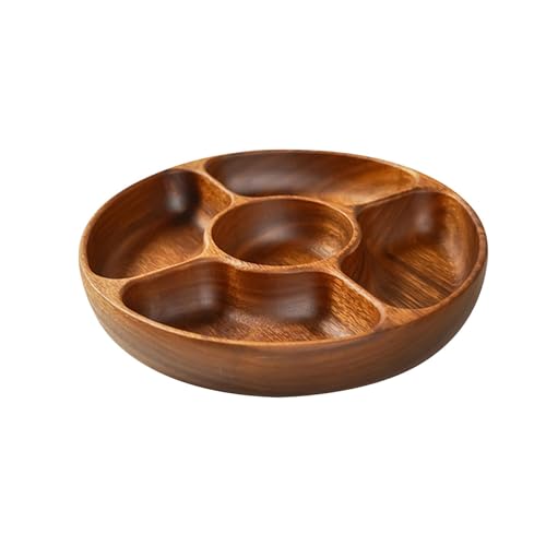 Gcljlmy Bandeja para servir, bandeja de frutas secas, recipiente de almacenamiento para alimentos, plato de madera para el hogar, encimera, decoración de mesa, pan, 29 x 29 x 4,5 cm