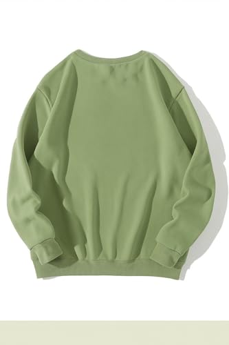 Image of Classic Cotton Fleece Sweatshirt, Casual Round Neck, Long Sleeve, Solid Pattern, for Men