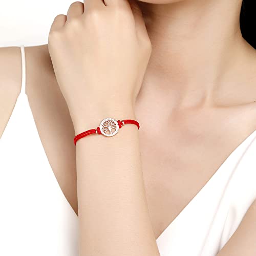 Jrêveinfini Tree of Life armband voor vrouwen meisjes 925 sterling zilver met geschenkdoos, handgemaakte touw armband… - Image 3