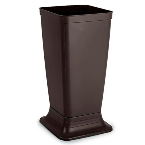 AC - Paragüero de plástico - Modelo Wet - Soporte para Paraguas Cuadrado para Entrada de oficinas, Negocios, hogar - Fabricado en España - 51,5 x 26 x 26 cm - Wengué