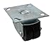 Dual Wheel Swivel Caster, Rubber, 2 in, 200 lb