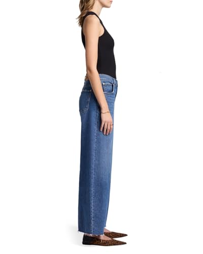 7 For All Mankind Women's Dojo Tailorless Mid-Rise Full Length Wide Leg Jeans3