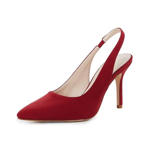 Image of Womens Slingback High Heels Pointed Toe Slip On Dress Shoes | Closed Toe,Stiletto Heels,Women's Pumps,Dressy Casual,Party,Wedding,Prom,Work Shoes,Going Out