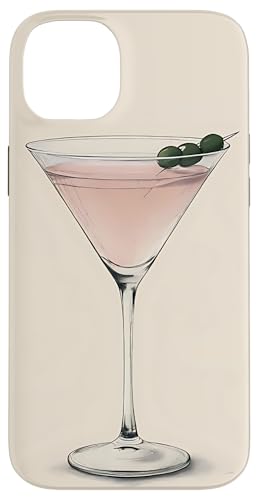 Coquette Martini Cocktail Collage Estético Carcasa para iPhone 14 Plus