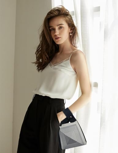 Kawn® Crochet Wrist Handbag for Women Wristlet Handbag Sleeve Knot Pouch Portable knitted breathable lightweight foldable Casual Small Purse Cute Tote Bag For Shopping, Dating, Travel