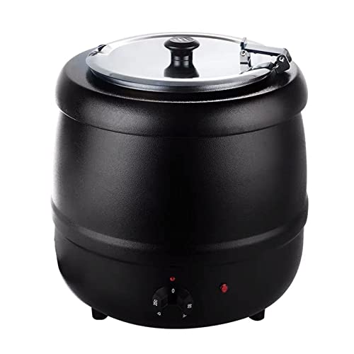 10L食品用スープ釜ウォーマー, 業務用 ステンレス鋼 業務用電気式スープウォーマー温度調整と, レストランおよび大家族のため,スープジャー スープ保温鍋,ビュッフェ レストラン キッチン用品スープジャー 保温ジャー 業務用, 湯煎式 大容量 味噌汁 お粥