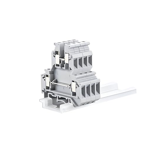 UKK5 Din Rail Terminal Blocks Connector Double Layer Terminal Blocks Screw Electrical Wiring Wire Conductor UKK-5 10Pcs