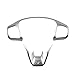 LOPPEYA Auto Adesivi for la copertura del volante for interni for Ford Focus St 2019 2020 Accessori Articoli for styling Coprivolanti (Color Name : ABS chrome Silver)
