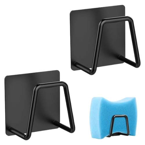 YIIWONI 2 Pièces Porte Eponge Evier Cuisine,adhésif - Accessoires pour évier - Crochet adhésif,5 * 5 * 3.2cm Porte Eponge Cuisine Evier CrochetPorte...