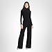 Norma Kamali Women's Long Sleeve Turtleneck Jumpsuit, Black, S