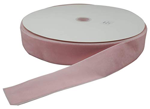 Image of 10 Yards Velvet Ribbon Spool(Pink, 1 1 /2 inch)