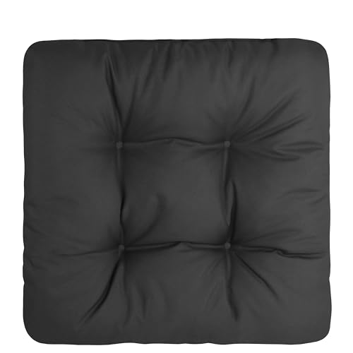 Domarex Gartenstuhlkissen lari 45x45x8 cmm - Wasserdichtes Kissen für den Gartenstuhl Sitzkissen - bequemes Kissen - Hochwertiger - Leicht zu Reinigen - Langlebig - Graphit