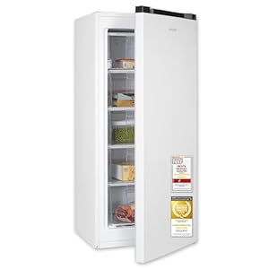 Exquisit Gefrierschrank | 145 l Nutzinhalt, Energieklasse C, 39 dB(A) | hohe Bauform für mehr Stauraum, 4-Sterne-Gefrieren, manuelle Temperaturregelung, wechselbarer Türanschlag | GS5145-050C weiss