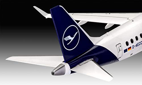 Revell 63883 Model Set Embraer 190 Lufthansa, Flugzeugmodellbausatz 1:144, 25,3 cm originalgetreuer Modellbausatz für… – Bild 8