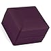 GOTOTOP Fashionable Engagement Ring Box, Soft Plush Material, LED Display, for Proposal and Wedding Rings, Size 2.6x2.36x1.97 Inch (Purple)
