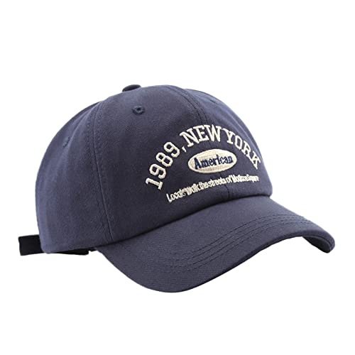 Generisch Gorra de béisbol para hombre con protección solar, tamaño ajustable para entrenamiento de correr, actividades al aire libre en cualquier época del año, gorros para niños, marine, talla única