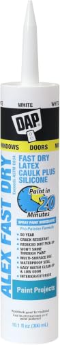 Image of DAP 18425, White Caulk, 10.1 oz, 10.1 Fl Oz, Whites (Pack of 12)