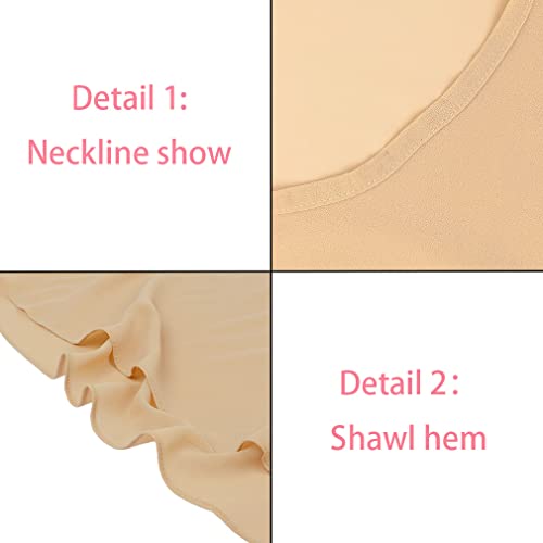 LMVERNA Shawl Wraps for Women Formal Chiffon Capelets Lightweight Sheer Capes Cover Up for Dress2