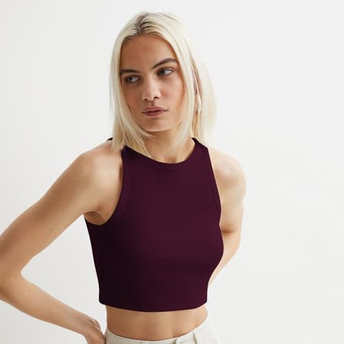Image of KERI PERRY Tops for Women Crop Top for Women's Tank Activewear Tee Sports Western Casual Cotton Camisole Pack of 3 Combo