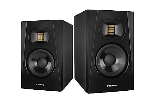 Adam Audio T5V Active Nearfield Monitor (2-Pack) Bundle with 25-Feet XLR Male to XLR Female Microphone Cable (2-Pack) (4 Items)