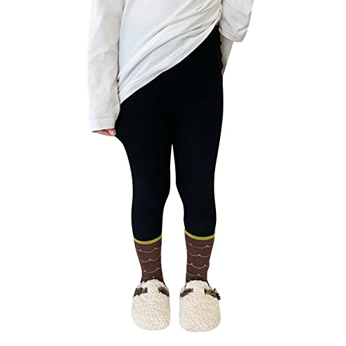 Girls Cotton Fleece Lined Warm Leggings Stretchy for Winter Girls Cotton Fleece Lined Leggings Pants