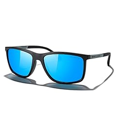 Matte Black Frame/Blue Mirror Lens/Grey Temples