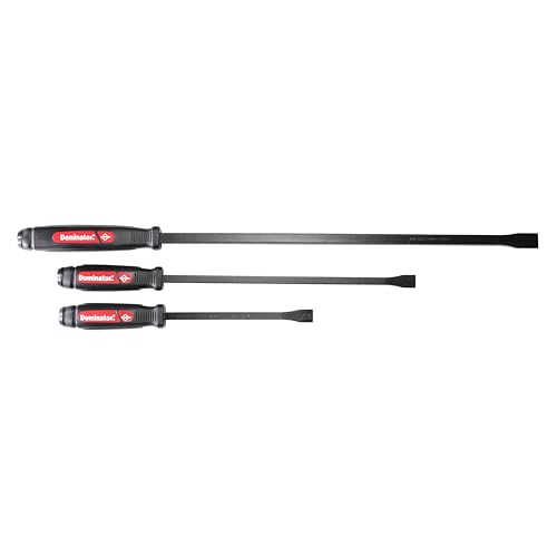 Image of Mayhew Tools 61354 Dominator Pry Bar, Red, 3-Piece Straight | Set of 12 inch, 17 inch & 25 inch Straight Pry Bars