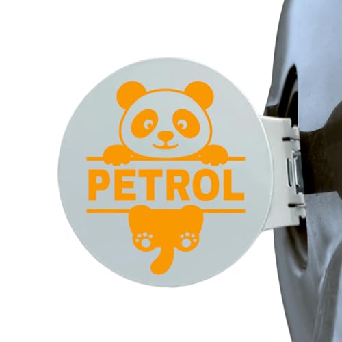 Claw cuts - Panda Petrol Sticker for Car – Waterproof Vinyl Fuel Tank Decal, Cute Cartoon Animal Petrol Cap Decoration, Durable & Easy to Apply (Yellow)