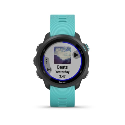 Monitor Cardíaco de Pulso com GPS Garmin Forerunner 245 Music Preto e Aqua EU