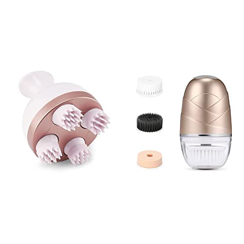 Lifelong LLM225 Rechargeable Head, Scalp And Full Body Pain Relief Massager & Lifelong LLM720 Rechargeable Face Cleaning Massager With 3 In-1 Detachable Heads, Golden For Rs. 2098 @ 74 %