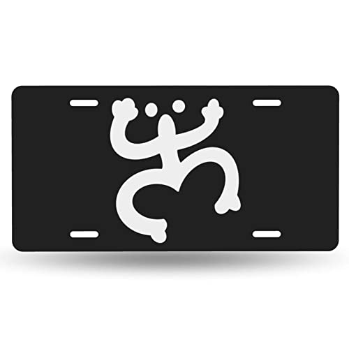 [Decorative] Coqui Frog Taino Symbol Puerto Rico Car Front Plate, Novelty Vanity Tag, Metal Aluminum Auto Decor Plate for Cars, Trucks, SUVs - 6x12 Inch (Not for Official Use)