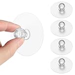 Ptwola 4 Pcs Cabinet Drawer Pull Knobs Self Adhesive No Drill Clear Acrylic Crystal Diamond Shaped Pulls Handles for Wardrobe Kitchen Cupboard Bookcase Window Dresser Furniture Door Bathroom