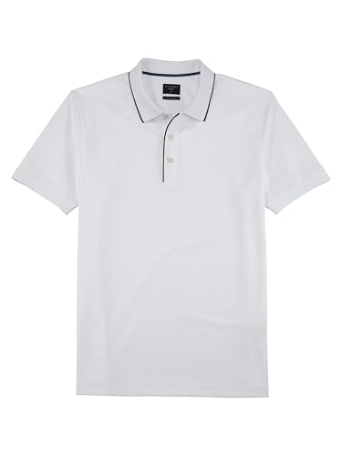 OLYMP Herren Polo-Shirt Kurzarm Casual.Wirk,Interlock,984 Casual Circular Knit Regular fit,99 Weiss 00,XXL