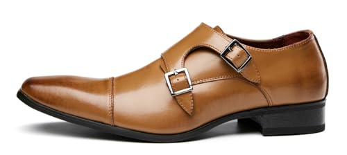 Men's Loafers & Slip-Ons Buckle Monk Strap Loafers Casual Fashion Formal Dress Leather Silp On Loafer Dress Shoes for Men2