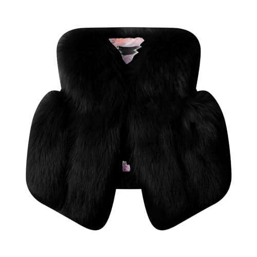 Little Girls' Faux Fur Vest Coat Jacket Outerwear Toddler Baby Girls Winter Waistcoat Thick Warm Coats for Kids
