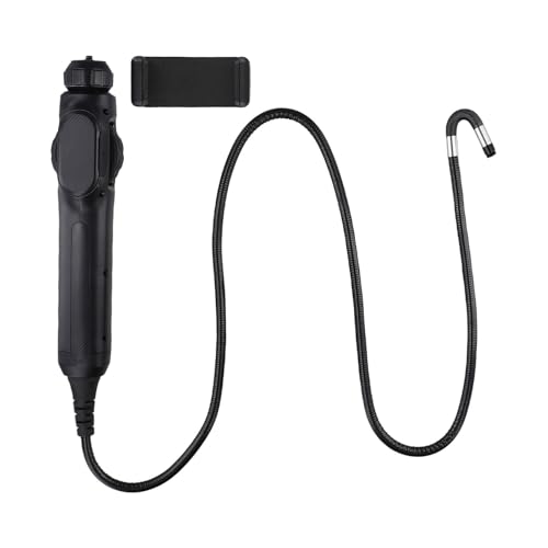 Cámara de boroscopio de mano industrial de 8 mm con lente única giratoria de 360°, 2MP HD, IP67 impermeable, 8 luces LED, OTG tipo C